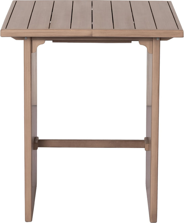 Meridian Furniture Solace Solid Acacia Outdoor Bar Table with Thermowood Treatment for Patio Gatherings 33027-BT