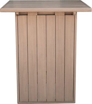 Meridian Furniture Solace Solid Acacia Outdoor Bar Table with Thermowood Treatment for Patio Gatherings 33027-BT