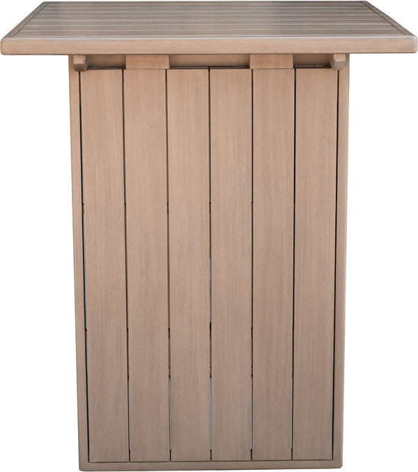 Meridian Furniture Solace Solid Acacia Outdoor Bar Table with Thermowood Treatment for Patio Gatherings 33027-BT