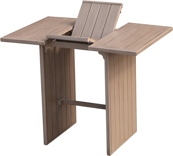 Meridian Furniture Solace Solid Acacia Outdoor Bar Table with Thermowood Treatment for Patio Gatherings 33027-BT
