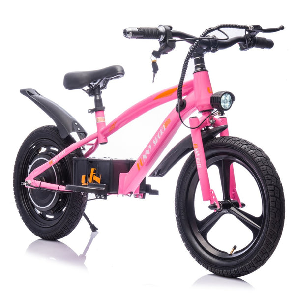 English Elm 24v Kids Electric Dirt Bike 300w Motor 16in Pneumatic Tires Adjustable Seat Ages 5 to 12 Pink W1578P335443