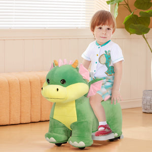 English Elm Qaba Triceratops Toddler Ride on Toy 6v Battery Powered Dinosaur Car with Music W2225P249819