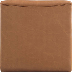 Meridian Furniture Vega Channel Tufted Vegan Leather Accent Chair for Modern Living Rooms and Office Spaces Cognac 33045Cognac-C