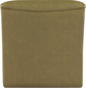 Meridian Furniture Vega Channel Tufted Vegan Leather Accent Chair for Modern Living Rooms and Office Spaces Olive 33045Olive-C