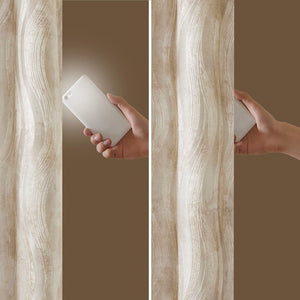 English Elm Printed Jacquard Grommet Top Total Blackout Curtain Panel Ivory Wavy Sheen 50x95 Energy-Saving Privacy B03599809