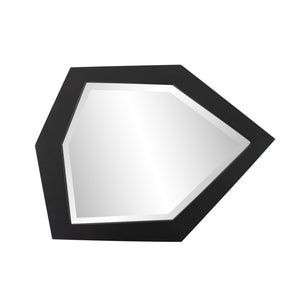 Howard Elliott Abrams Asymmetrical Mirror - Contemporary Art-inspired Design For Unique Accent Spaces And Displays Black Mdf 33050-howard-elliott