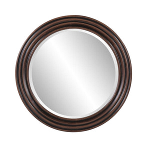 Howard Elliott Fredrick Mirror - Handcrafted Mahogany Finish With Deep Ribbed Texture, Perfect For Classic Home Decor Brown Wood 33051-howard-elliott
