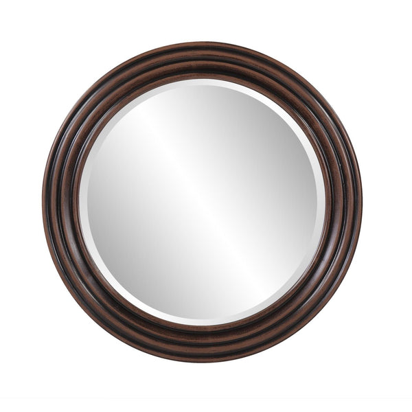 Howard Elliott Fredrick Mirror - Handcrafted Mahogany Finish With Deep Ribbed Texture, Perfect For Classic Home Decor Brown Wood 33051-howard-elliott