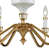 Ceramique 30'' Wide 6-Light Chandelier - Antique Gold Leaf 33053/6 Elk Lighting