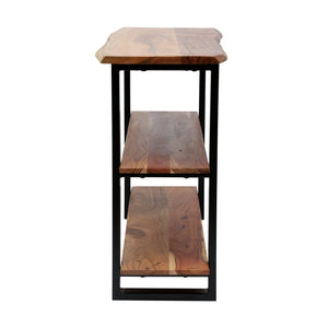 English Elm Christopher Knight Home® - MEDIA Console Table Natural Acacia & Iron Frame, Handcrafted Modern Industrial Etagere for TV Storage 69053.00