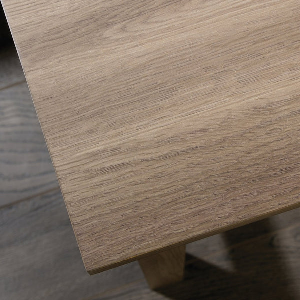 English Elm Writing Desk Brown Finish with Spacious Work Surface & 2 Smooth-Glide Drawers, Oak Accent, Durable B356P402706
