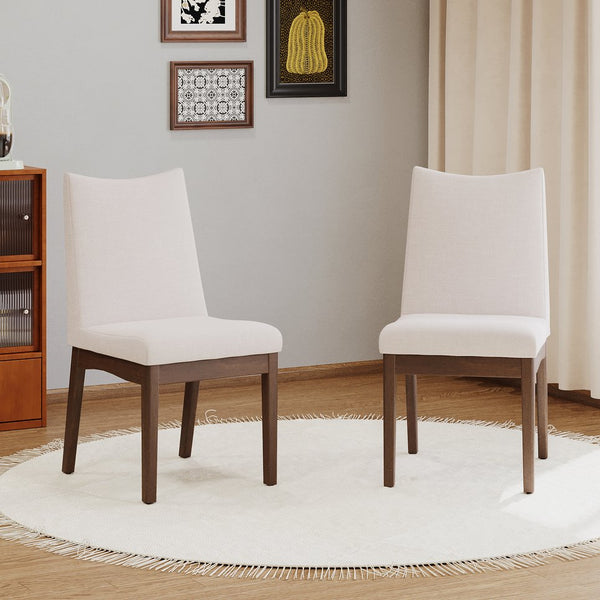 English Elm Christopher Knight Home® - Dining Chair Set Of 2 - Mid-Century Modern Upholstered Seats With Rubberwood Frame For Comfort 59460.00LBE
