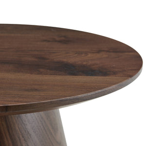 English Elm Grey Wood Grain Round Coffee Table Low Profile Mdf Living Room Accent Piece W2920P404127