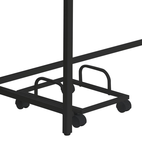 English Elm Oak Modern L-Shape Computer Desk with Beveled Edges, Mobile CPU Holder, Spacious Dual-Monitor Workstation B062P184562