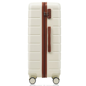 English Elm Premium Abs Hardshell 3 Piece Suitcase Set with Tsa Locks and Spinner Wheels Ivory N726P296022O
