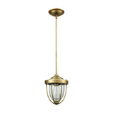 Sturgis 7'' Wide 1-Light Mini Pendant - Satin Brass 33120/1 Elk Lighting