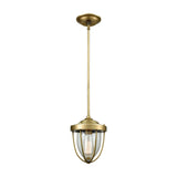 Sturgis 7'' Wide 1-Light Mini Pendant - Satin Brass 33120/1 Elk Lighting