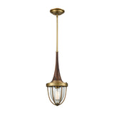 Sturgis 7'' Wide 1-Light Mini Pendant - Brushed Antique Brass 33140/1 Elk Lighting