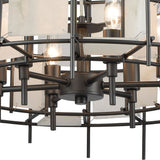 Spanish Alabaster 24'' Wide 6-Light Chandelier - Dark Graphite 33145/6 Elk Lighting