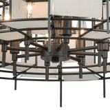 Spanish Alabaster 32'' Wide 8-Light Chandelier - Dark Graphite 33146/8 Elk Lighting