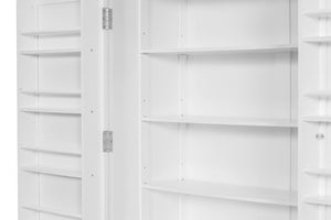 English Elm Topmax Freestanding Pine Wood Kitchen Pantry Cabinet with Wine Rack White SP000070AAK