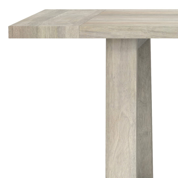 English Elm Whitley Solid Mango Wood Farmhouse Dining Table Trestle Base Seats Six White B136P420748
