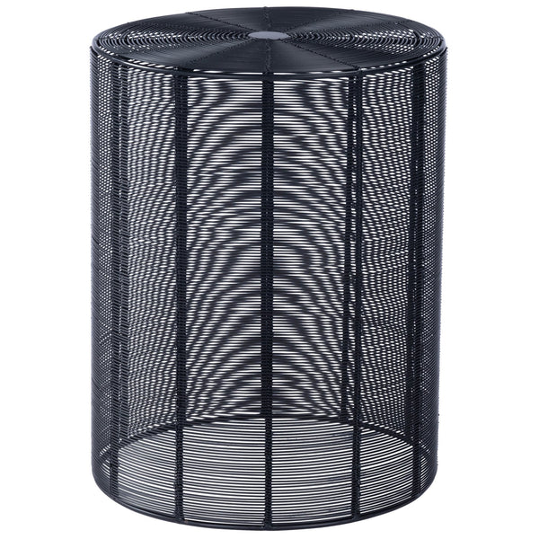 Butler Specialty Renwick Round Iron Cage Side Table - Modern Black Accent For Stylish Storage And Unique Décor Black Iron 3317025-butler