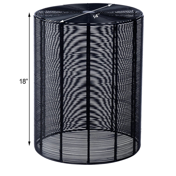 Butler Specialty Renwick Round Iron Cage Side Table - Modern Black Accent For Stylish Storage And Unique Décor Black Iron 3317025-butler