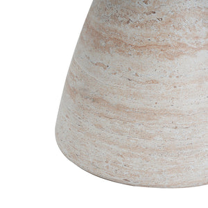 English Elm Christopher Knight Home® - Outdoor/Indoor Lightweight Concrete Side Table In Travertine Finish - Elegant Hourglass Design, Versatile Use N773P253809Z