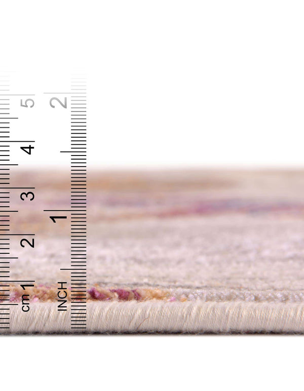 Unique Loom Deepa Imersion Machine Made Abstract Rug Multi, Ivory/Gray/Gold/Light Blue/Purple 2' 6" x 12' 2"