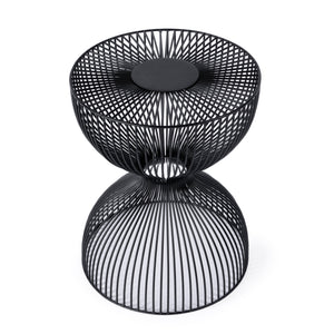 Butler Specialty Nicola Round Metal Outdoor Side Table - Elegant Iron Cage Design For Modern Charm In Any Space Black Iron 3318437-butler