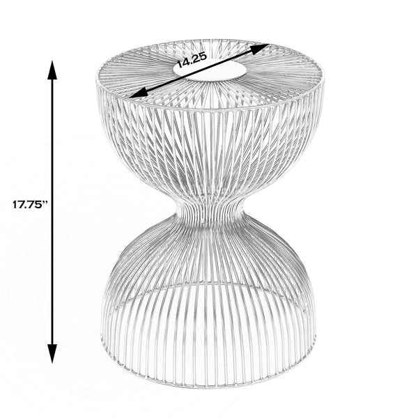 Butler Specialty Nicola Round Metal Outdoor Side Table - Elegant Iron Cage Design For Modern Charm In Any Space Black Iron 3318437-butler