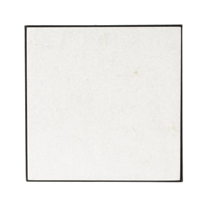 Butler Specialty Larkin Outdoor Square Table With Elegant White Marble Top And Functional Lower Shelf For Patios Black Iron,Marble 3319437-butler