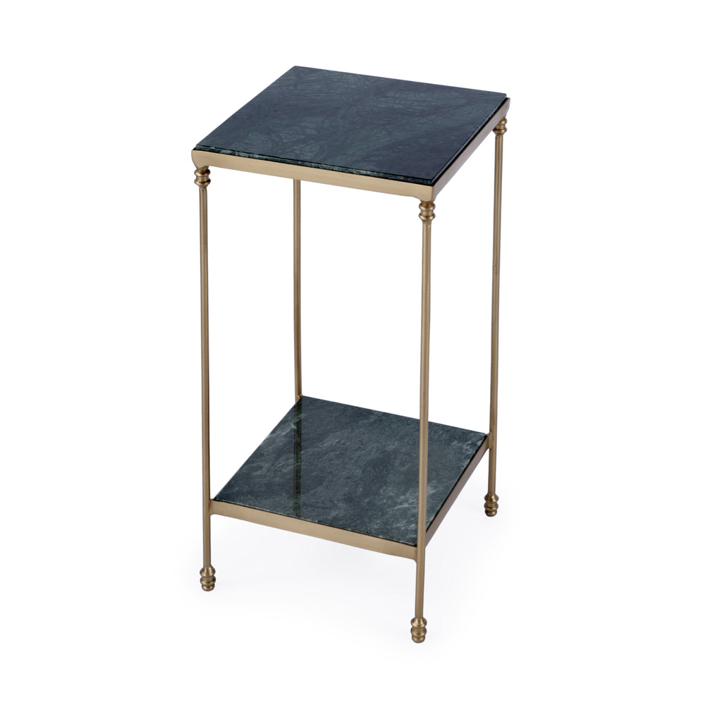 Butler Specialty Larkin Indoor Marble Accent Table With Sleek Iron Legs For Stylish Home Décor And Functionality Green Iron,Marble 3319475-butler