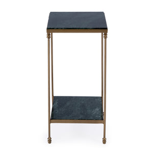 Butler Specialty Larkin Indoor Marble Accent Table With Sleek Iron Legs For Stylish Home Décor And Functionality Green Iron,Marble 3319475-butler