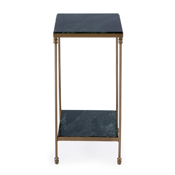 Butler Specialty Larkin Indoor Marble Accent Table With Sleek Iron Legs For Stylish Home Décor And Functionality Green Iron,Marble 3319475-butler