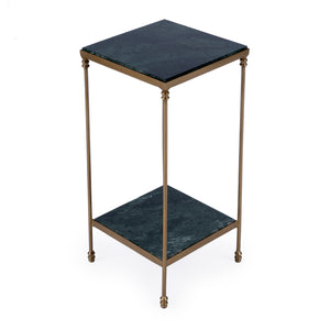 Butler Specialty Larkin Indoor Marble Accent Table With Sleek Iron Legs For Stylish Home Décor And Functionality Green Iron,Marble 3319475-butler