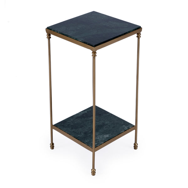 Butler Specialty Larkin Indoor Marble Accent Table With Sleek Iron Legs For Stylish Home Décor And Functionality Green Iron,Marble 3319475-butler