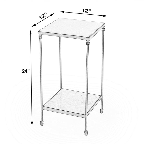 Butler Specialty Larkin Indoor Marble Accent Table With Sleek Iron Legs For Stylish Home Décor And Functionality Green Iron,Marble 3319475-butler