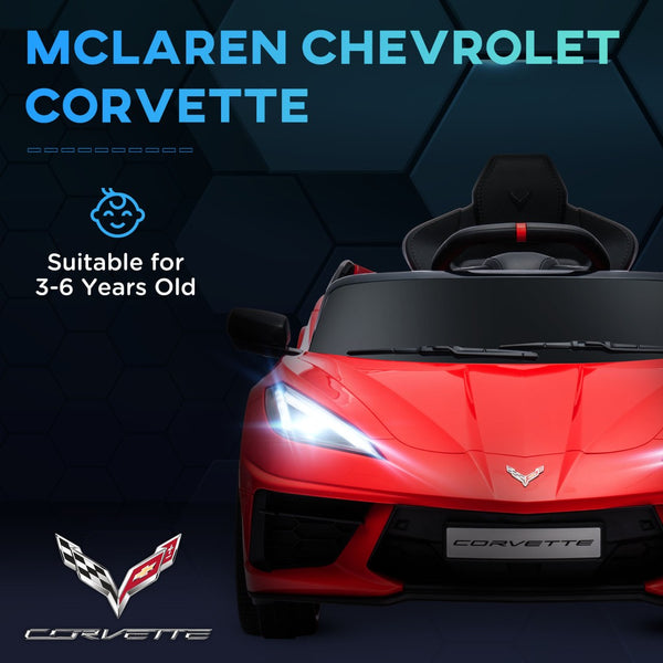 English Elm Qaba Licensed Corvette 12v Kids Ride on Car with Remote Suspension and Safety Harness W2225P217169