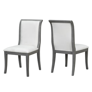 English Elm Oak Gray Finish Upholstered Dining Chairs Set Of 2 - Elegant, Comfortable, And Versatile Accent Seating N842P315217E