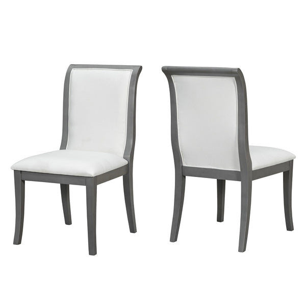 English Elm Oak Gray Finish Upholstered Dining Chairs Set Of 2 - Elegant, Comfortable, And Versatile Accent Seating N842P315217E