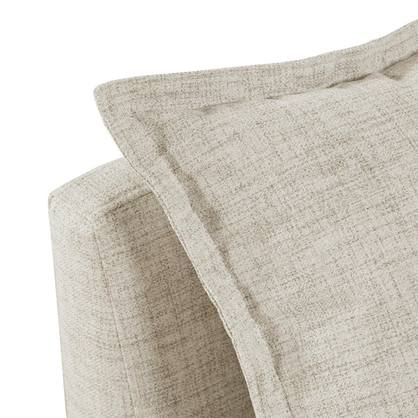 English Elm Modular Armless Chair — Sleek Upholstered Sectional Piece with Durable Fabric, Solid Wood Frame, Cozy Foam Seating and Versatile Configurations for Modern Living Room Decor Linen 31 L x 35 W x 18.25 H B035129471