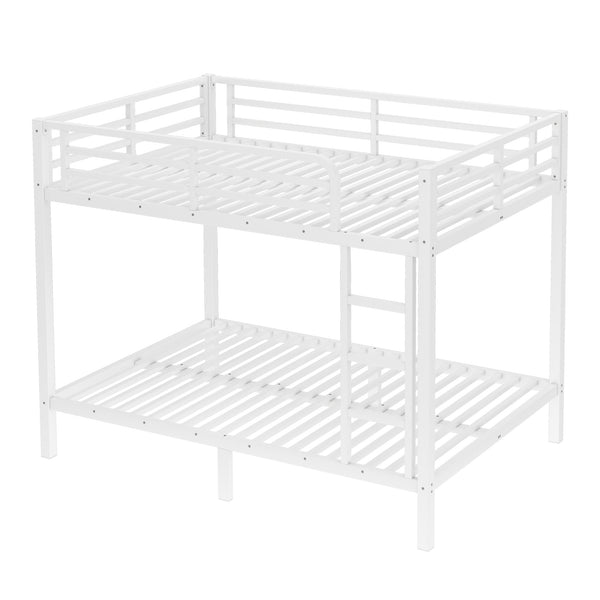 English Elm Metal Full over Full Bunk Bed Sturdy Steel Frame for Teens & Adults, Space-Saving, Noise-Reduced Design W1580P329015