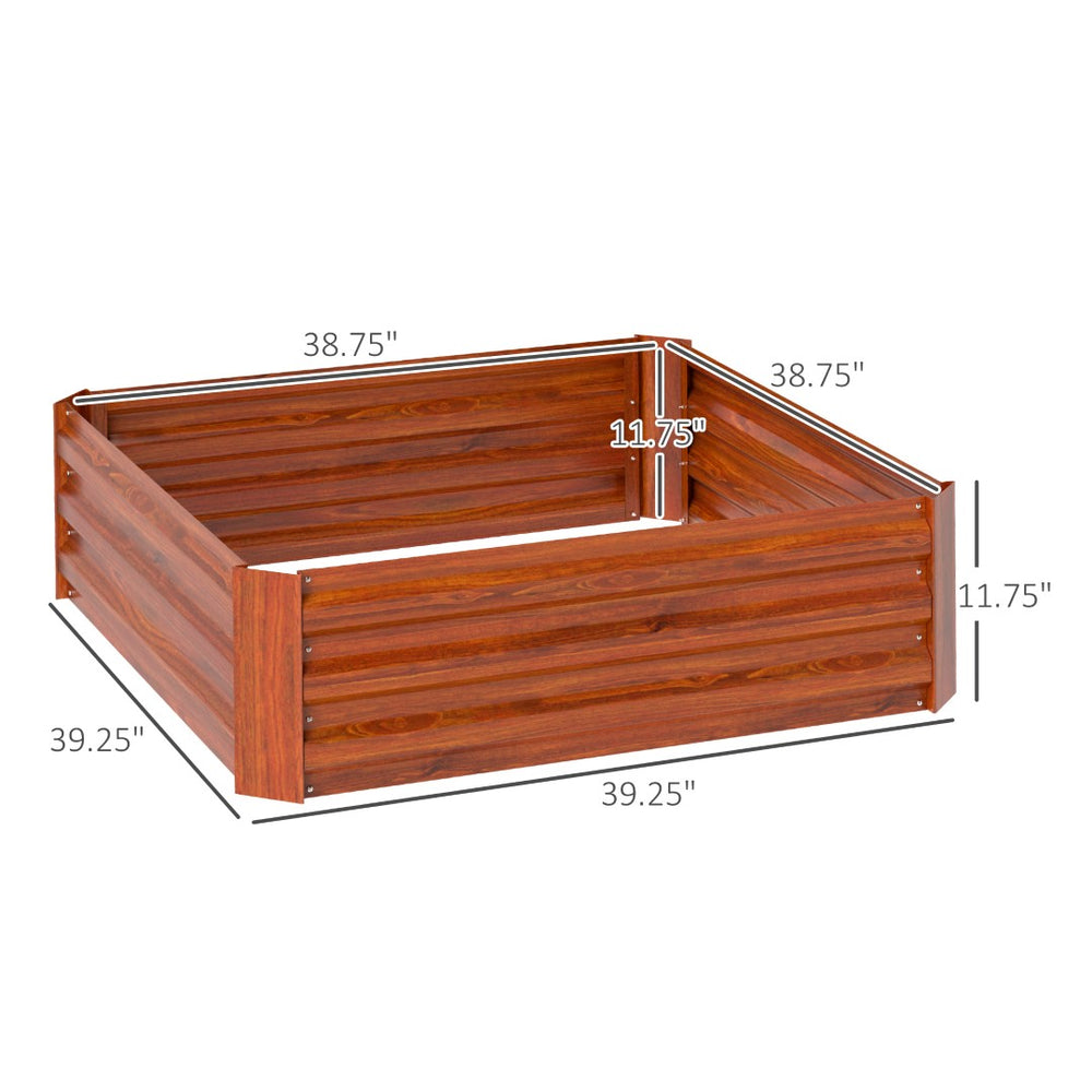 English Elm Metal Galvanized Steel Raised Garden Beds Set of Two for Vegetables Herbs Outdoor T3971P423902