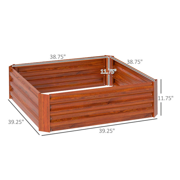 English Elm Metal Galvanized Steel Raised Garden Beds Set of Two for Vegetables Herbs Outdoor T3971P423902
