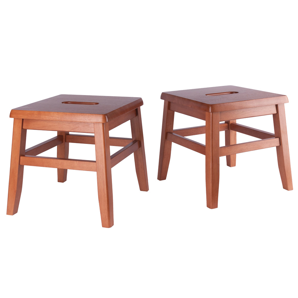Winsome Wood Kaya 2-piece Lightweight Conductor Stool Set In Teak - Sturdy, Versatile & Perfect For Any Room! Teak Solid Wood 33210-winsome-wood