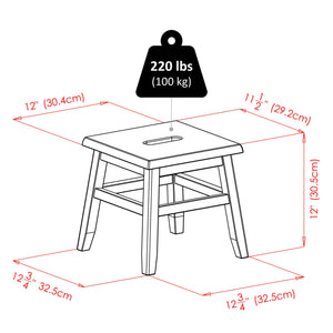 Winsome Wood Kaya 2-piece Lightweight Conductor Stool Set In Teak - Sturdy, Versatile & Perfect For Any Room! Teak Solid Wood 33210-winsome-wood