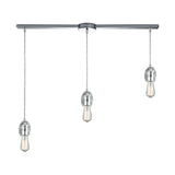 Socketholder 38'' Wide 3-Light Slim Linear Pendant - Polished Chrome 33220/3L Elk Lighting