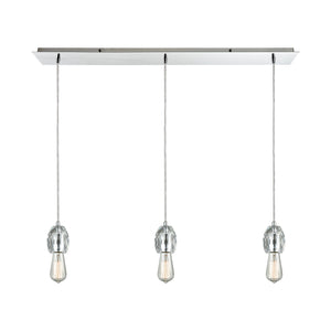 Socketholder 36'' Wide 3-Light Linear Pendant - Polished Chrome 33220/3LP Elk Lighting